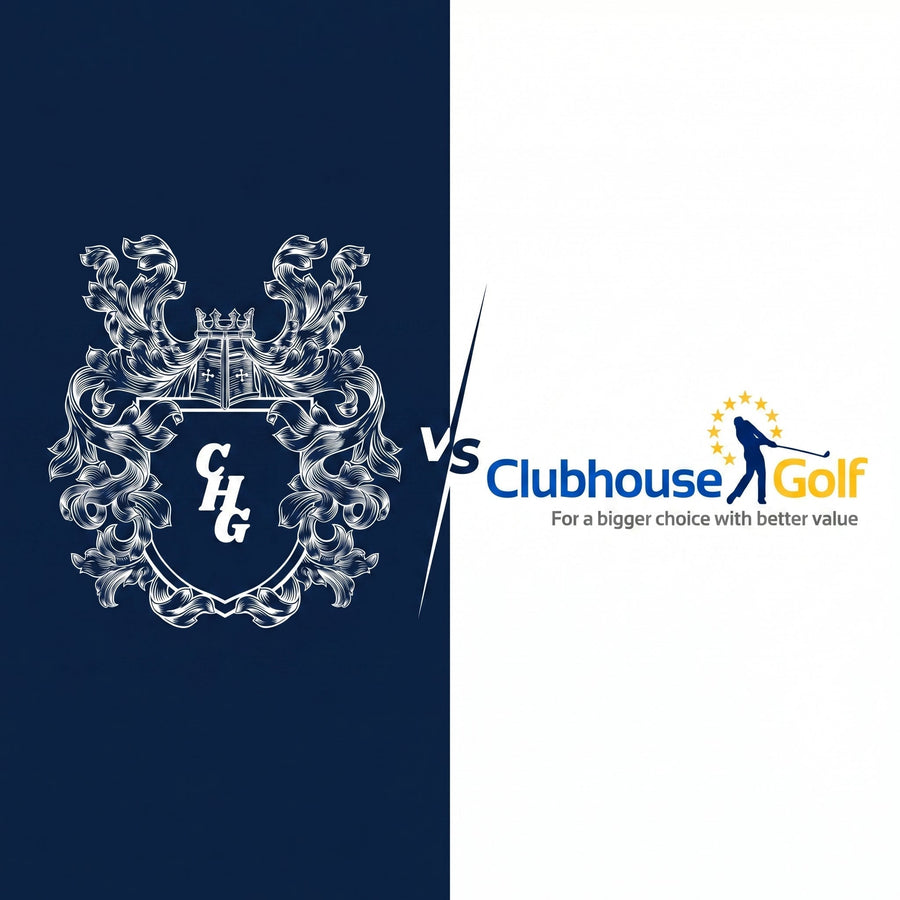 CHG versus Clubhouse Golf logo comparison graphic