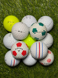 Mixed premium golf balls showing B and C grade condition