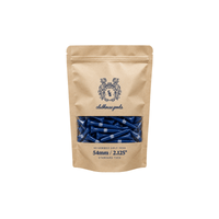 Kraft pouch of 50 navy 54mm bamboo golf tees with the Clubhouse Goods crest