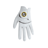 FootJoy StaSof white leather golf glove with FJ logo