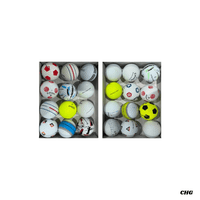 Mixed premium A-grade golf balls arranged in a presentation tray